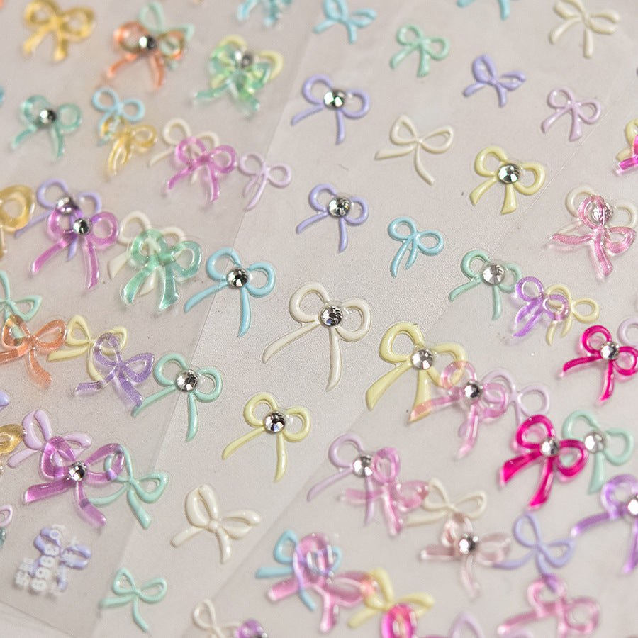 365nails: "Pastel Crystal Bow" – nail art stickers