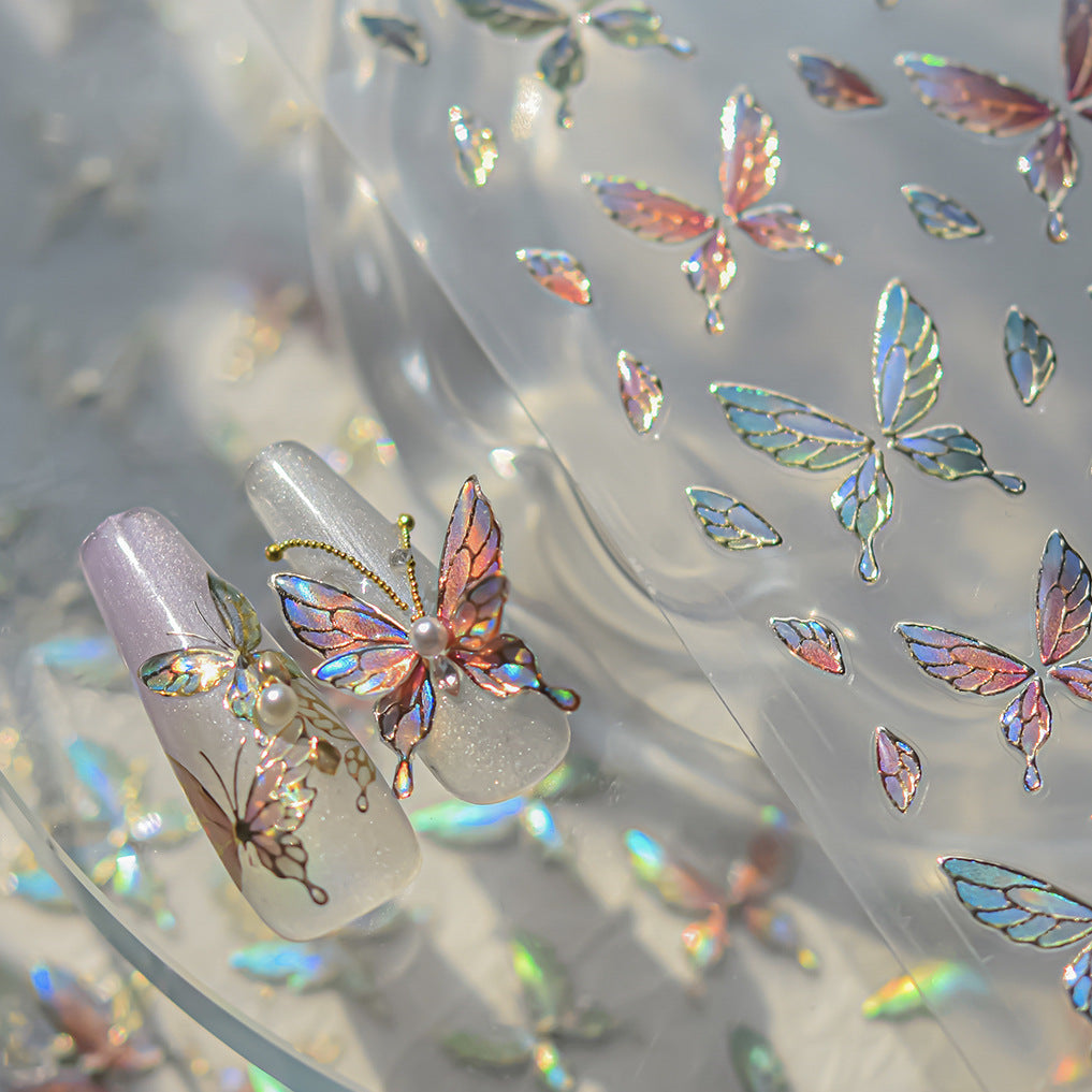 365nails: "Holographic Butterfly Wings" –Nail Art Stickers