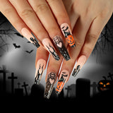 Unhas postiças tridimensionais para Halloween, unhas 3D, folhas de unha de morcego e aranha, atacado ｜ 365nails