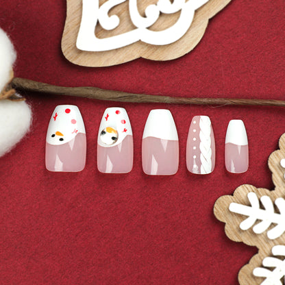Christmas Wear Nail Nail Sticker Fake Nail Advanced Patch Nail Nail Patch Removable Wear Nail Nail Wholesale｜365nails