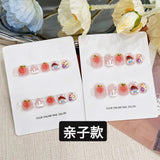 Cute Cartoon Kids Press On Nails Set