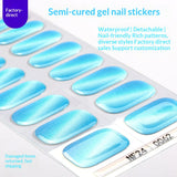 Semi-Cured Gel Nail Strips 3D Foil Shine Glam Emboss Effect (MOQ=3)
