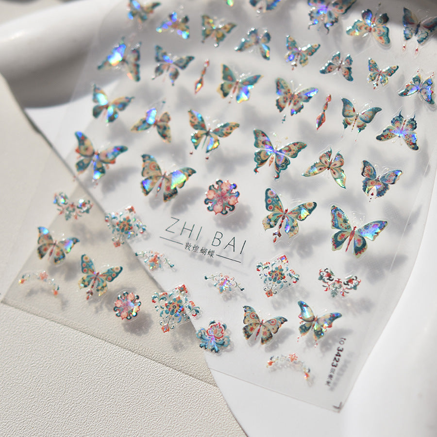 Embossed Butterfly Collection – Vintage Enamel Nail Art Set
