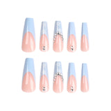 Produto acabado para unhas populares no atacado, unhas postiças com diamante flash, produto acabado para unhas postiças, unhas postiças removíveis com pressão｜365nails