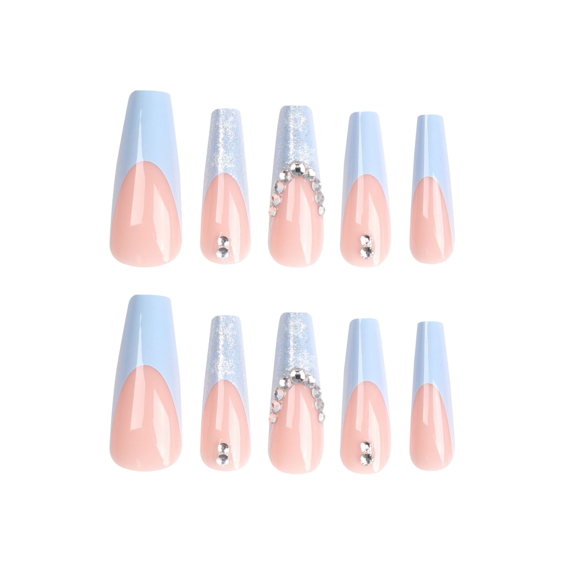 Produto acabado para unhas populares no atacado, unhas postiças com diamante flash, produto acabado para unhas postiças, unhas postiças removíveis com pressão｜365nails