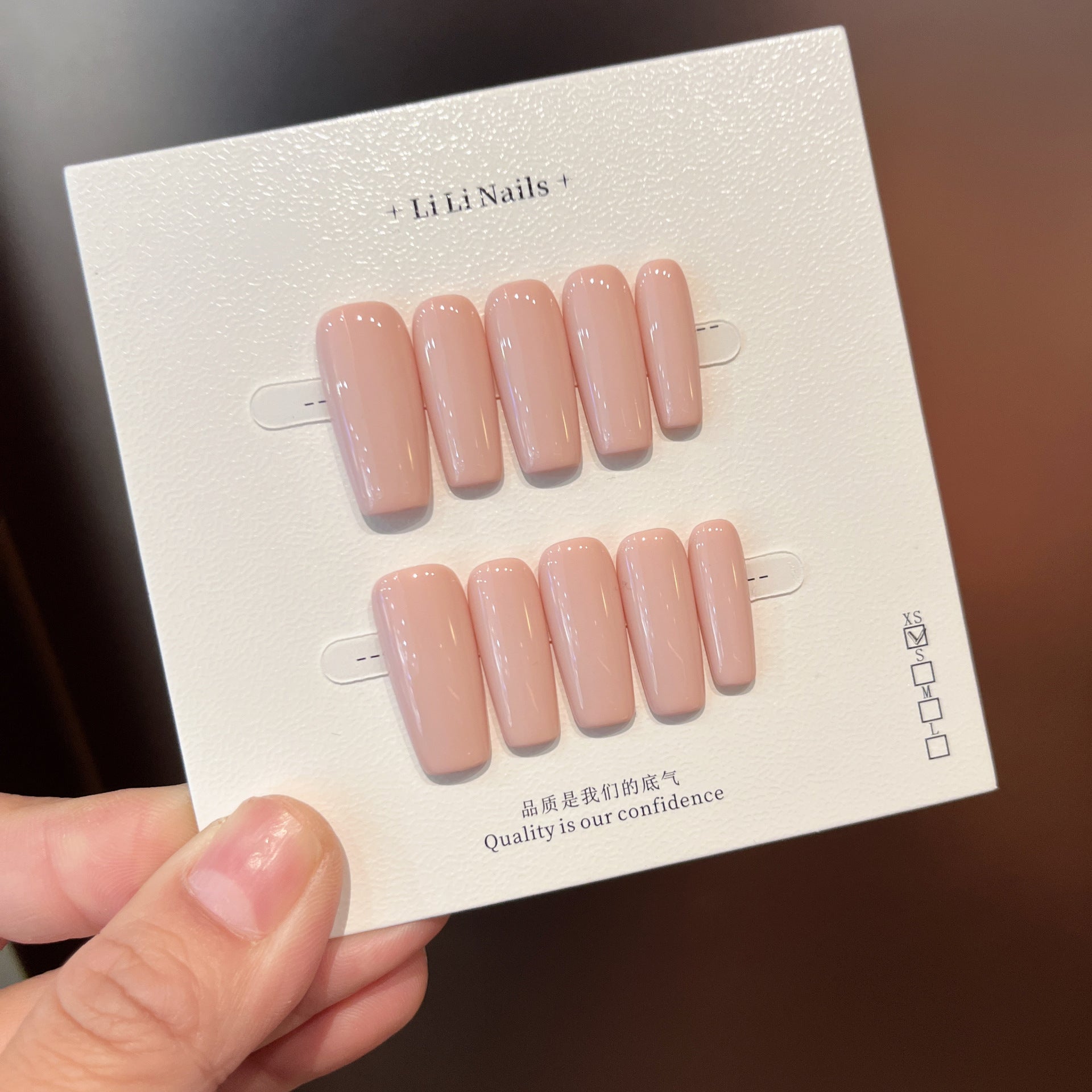 The Essential Solids | Medium Coffin | Handmade Press-on Nails