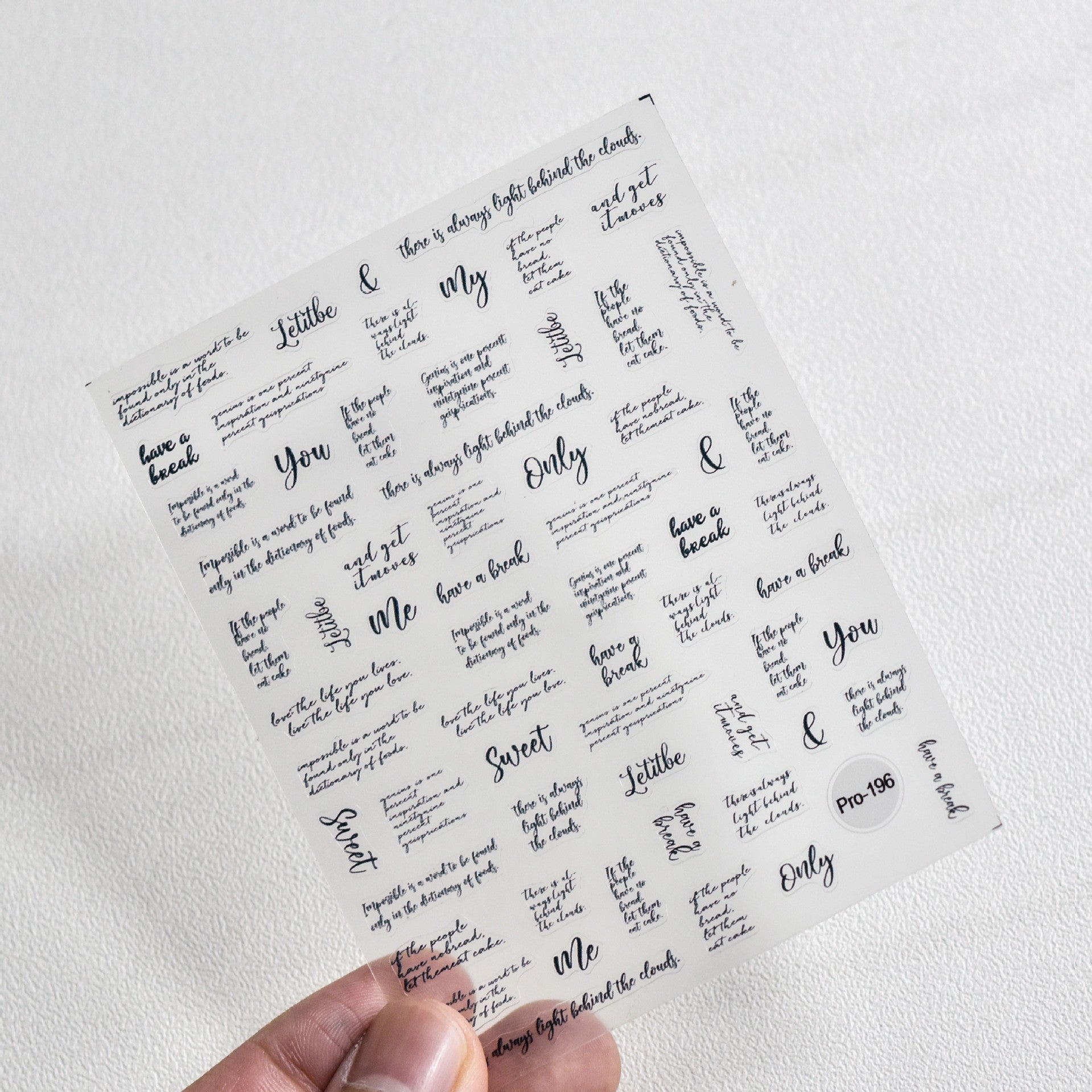 365nails: "Texte anglais minimaliste" – Autocollants pour ongles