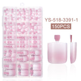 Nail Tips Popular Europe and the United States gradual change toenail press on nails short nude 150 pieces boxed toenail patch nail wholesale