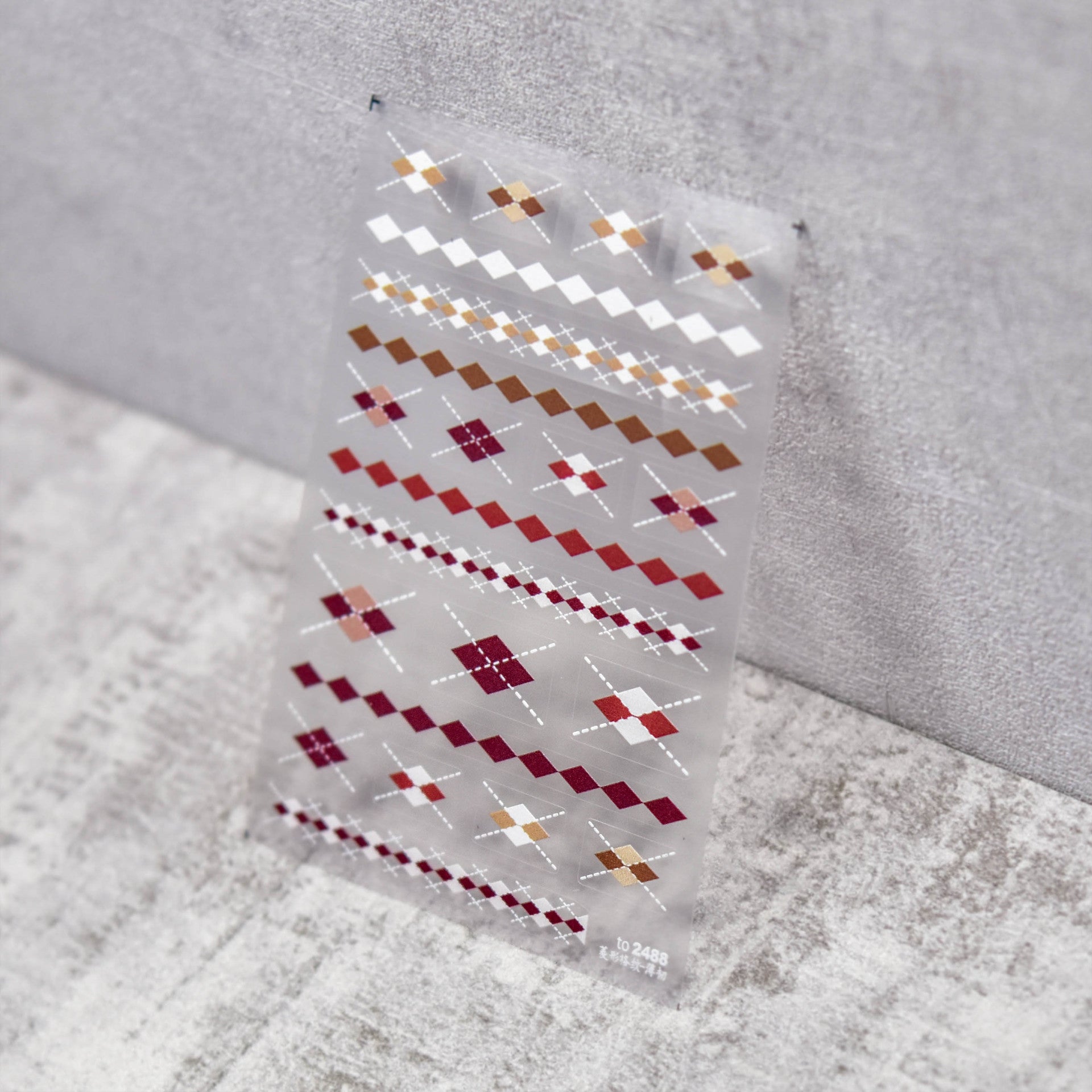 365nails: 아가일 다이아몬드 기하학 – 네일 아트 스티커
