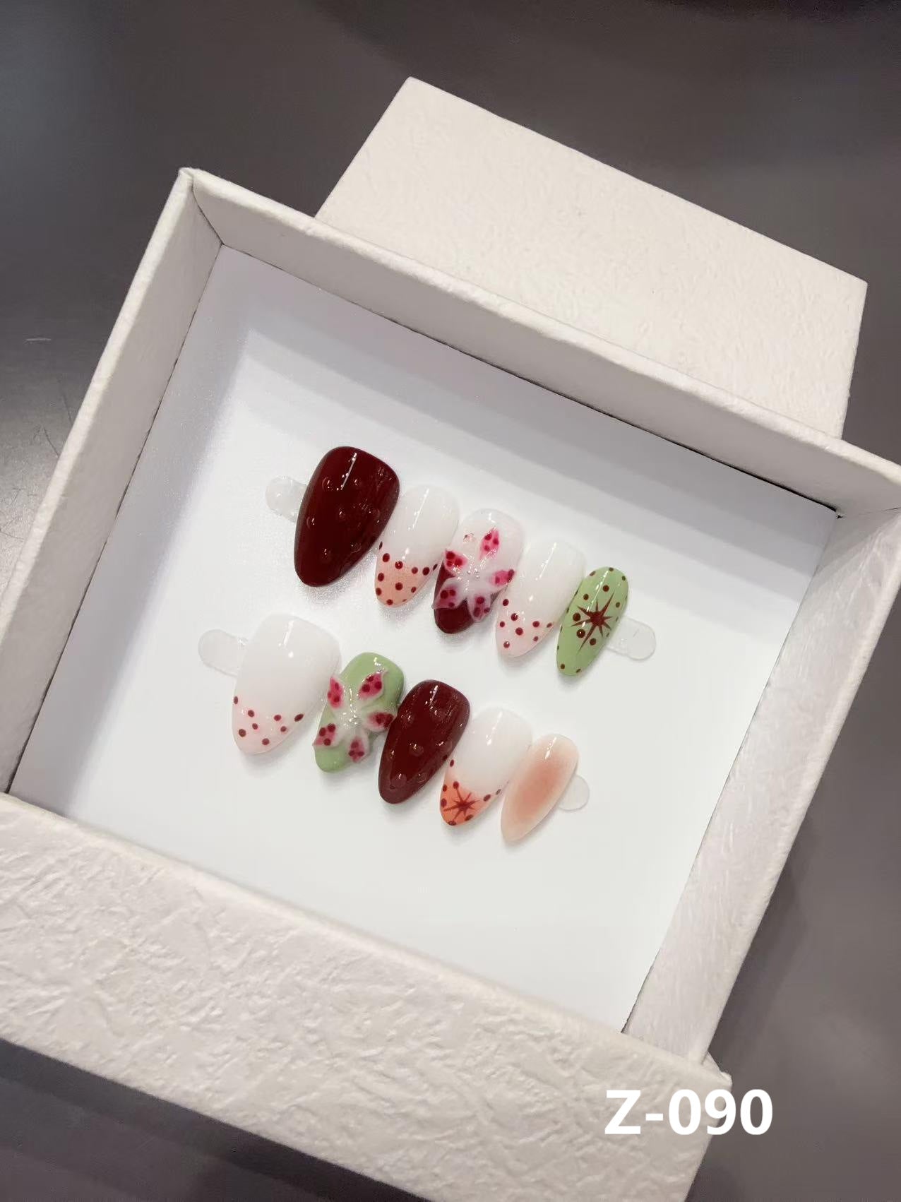 365nails: "Fruit Fantasy" – 3D Strawberry Handmade Square Nails
