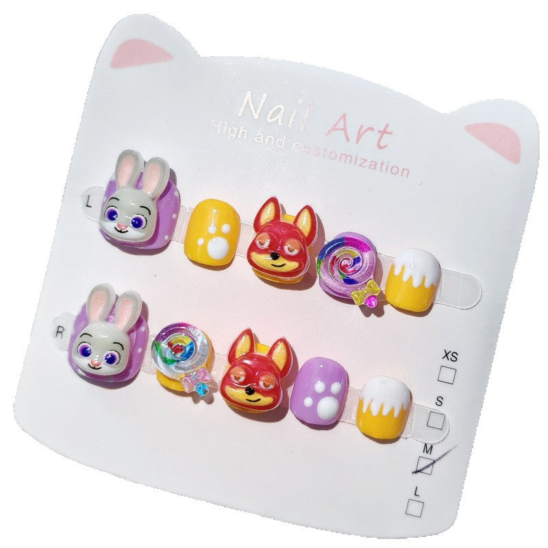 365nails: Zootopia 夥伴 – 短款圓形兒童手工製穿戴甲