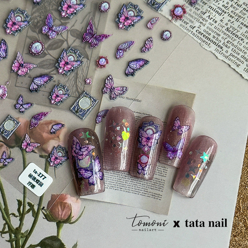 365nails: "Purple Butterfly Crystal Gemstone" – nail art stickers
