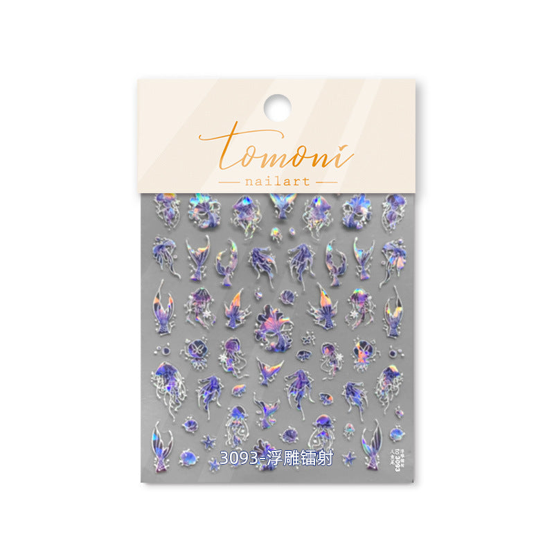 365nails: "Mermaid Tail Iridescent Seashell" – nail art stickers