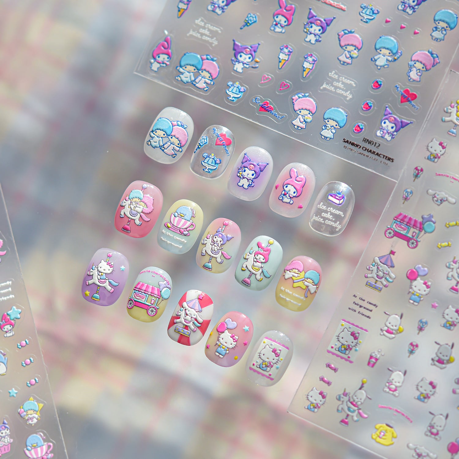 Sanrio Pochacco Carnival – 可愛3D浮雕美甲貼紙