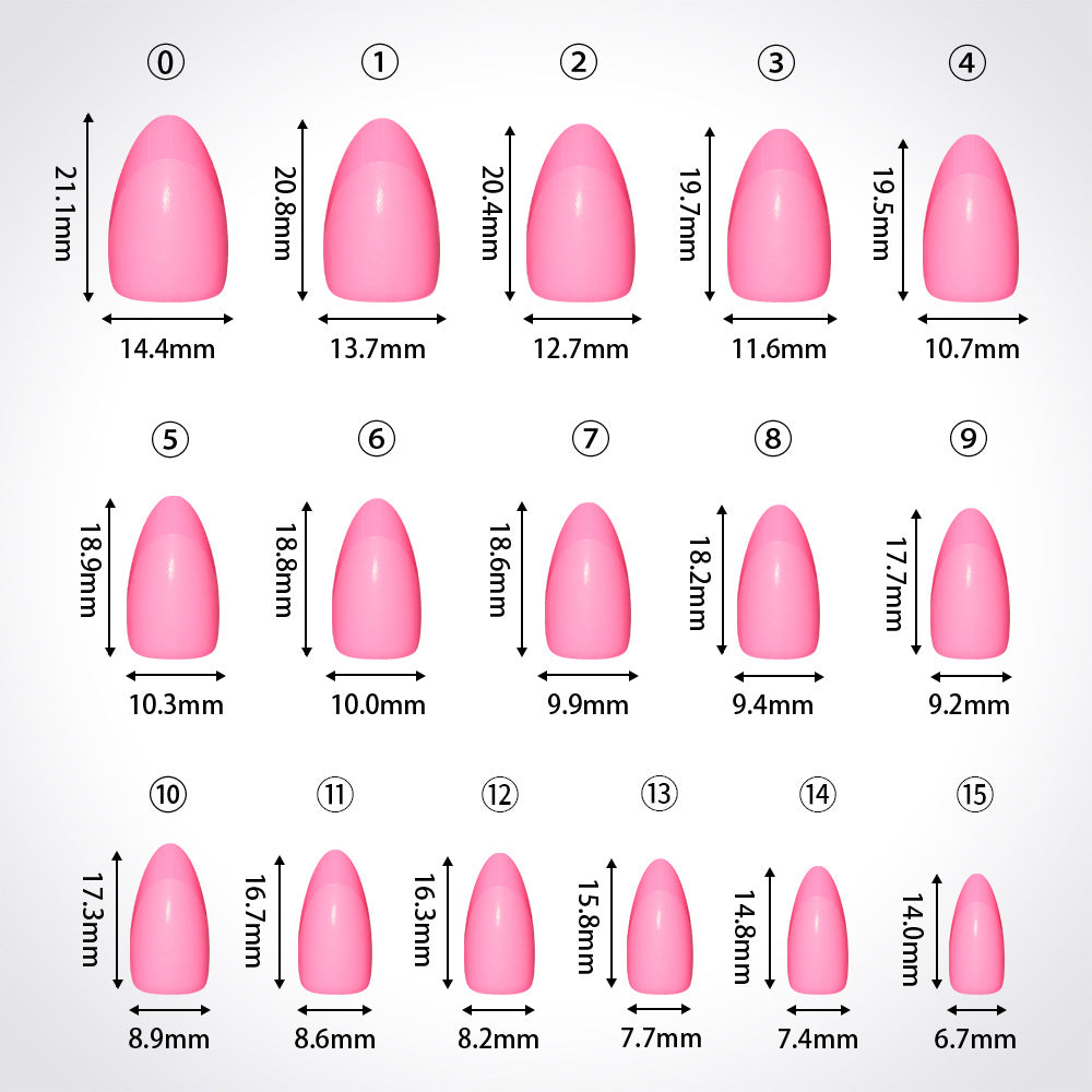 Nail Tips popular French press on nails almond nail short matte removable fake nail 128 pieces bagged nail art