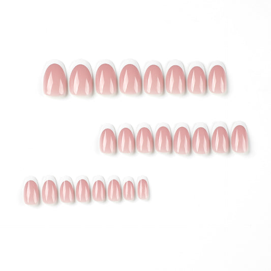 Parche para uñas, diseño francés blanco simple, venta al por mayor de arte de uñas, pegatinas para uñas | 365nails