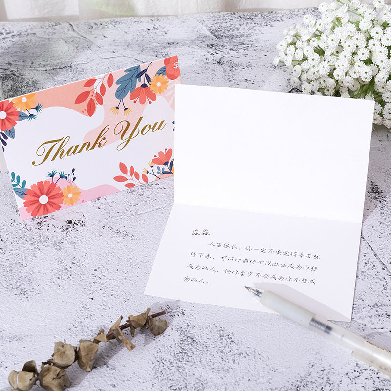Floral Thank You Cards for Customer Appreciation Packaging (MOQ=2)
