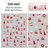 Christmas Series Nail Sticker Flat Belt Adhesive Christmas Snowman Elk Nail Art Sticker Ornament DH