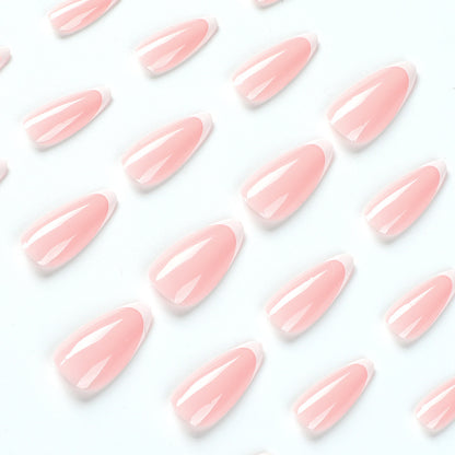 unhas postiças atacado simples borda branca manicure francesa patch unhas postiças atacado unhas postiças prensadas｜365nails