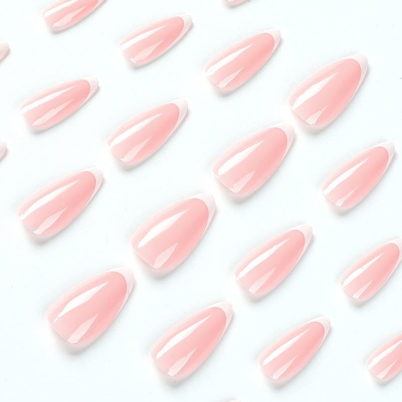 Uñas postizas al por mayor, parches de manicura francesa con borde blanco simple, uñas postizas al por mayor, uñas postizas al por mayor | 365nails