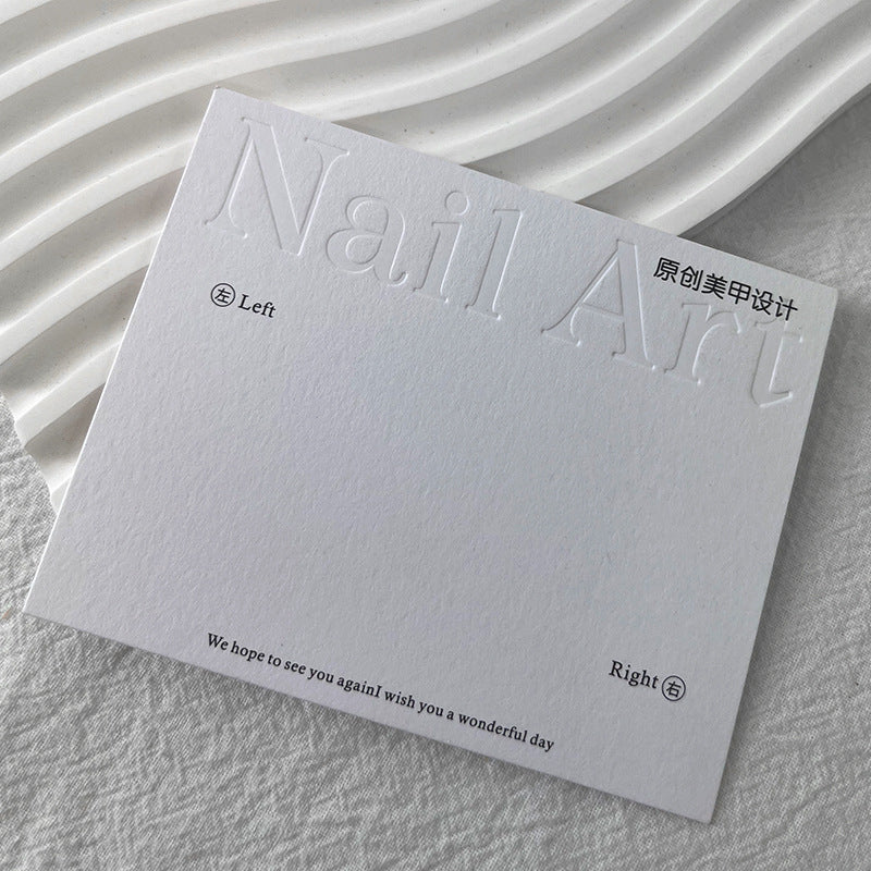 Horizontal Textured Press On Nail Display Cards (MOQ=50)
