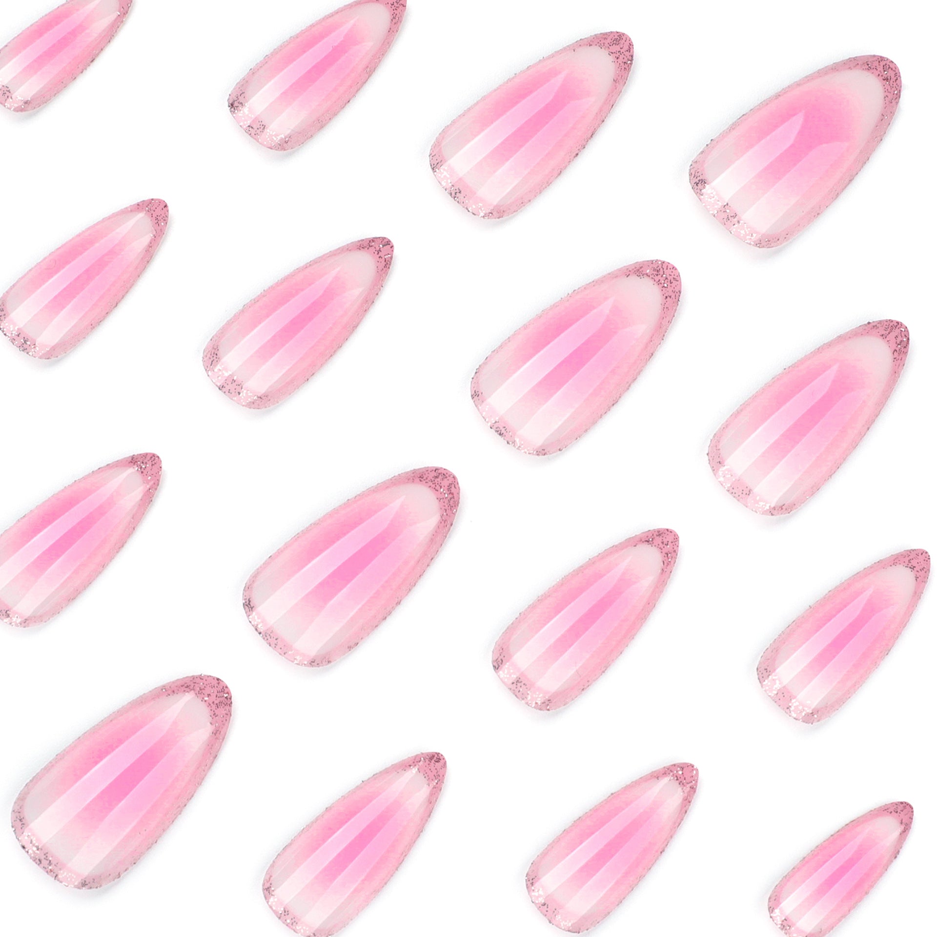 暈染染色美甲 熱賣杏仁形短款穿戴甲 成品批發｜365nails