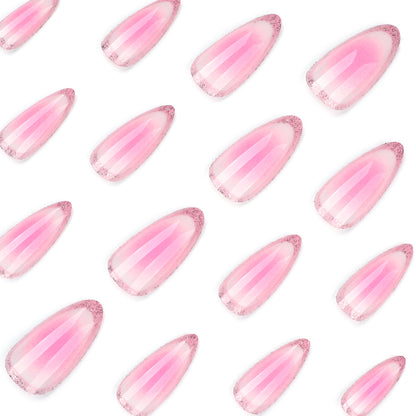 Smudge and dye nail art s  hot-selling almond nail short wearable    wearable nail wholesale｜365nails