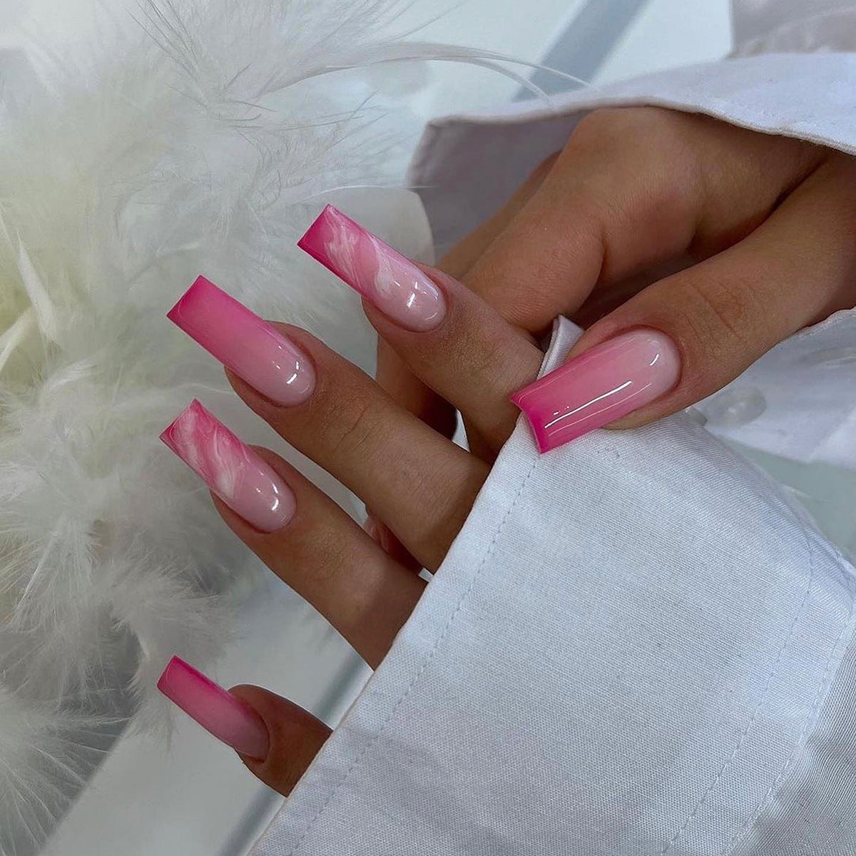 New French Nail Art Wearable Nail Sheet   Nail Art Nail Sticker Ballet Nail Sheet Finished Product Wholesale｜365nails
