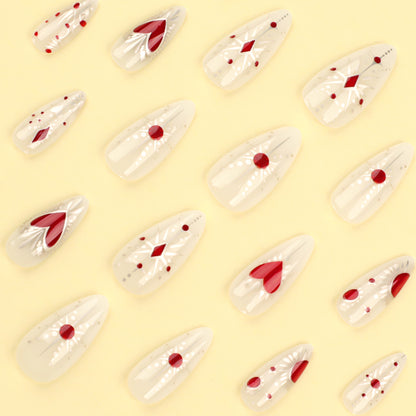 hot-selling press-on nails art tablets, red love Xingmanicure tablets, wholesale press on nails｜365nails