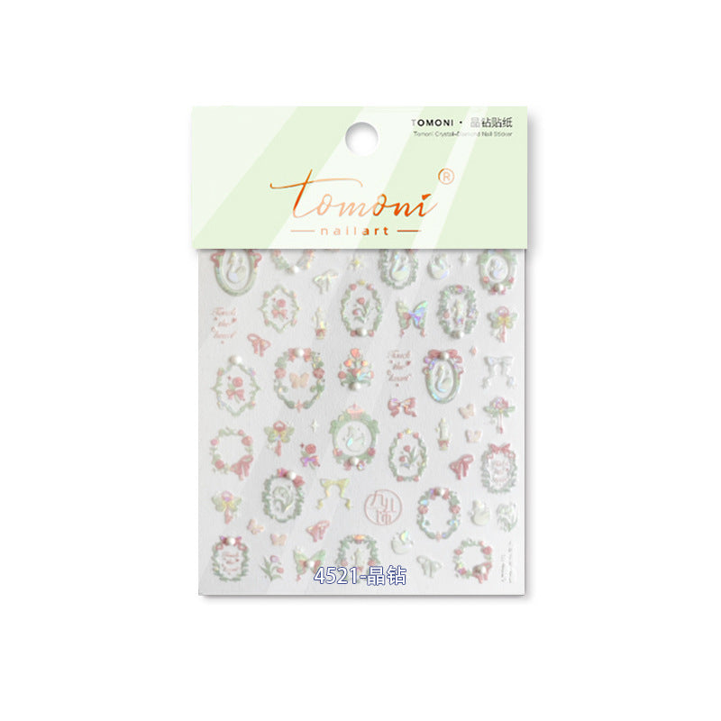 Crystal Diamond Frame – Elegant Vintage Nail Art Stickers