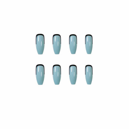 Gray blue green black French press on nail wear finished nail fake nail nail nail patch nail patch｜365nails