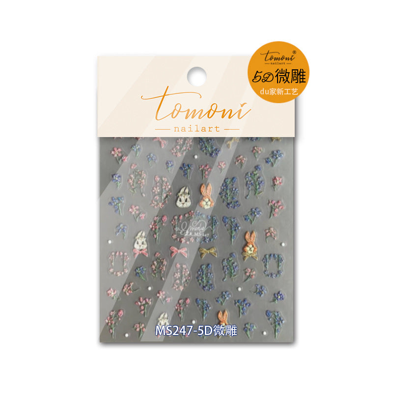 365nails: "5D Embossed White Grape & Vine" – Nail Art Stickers