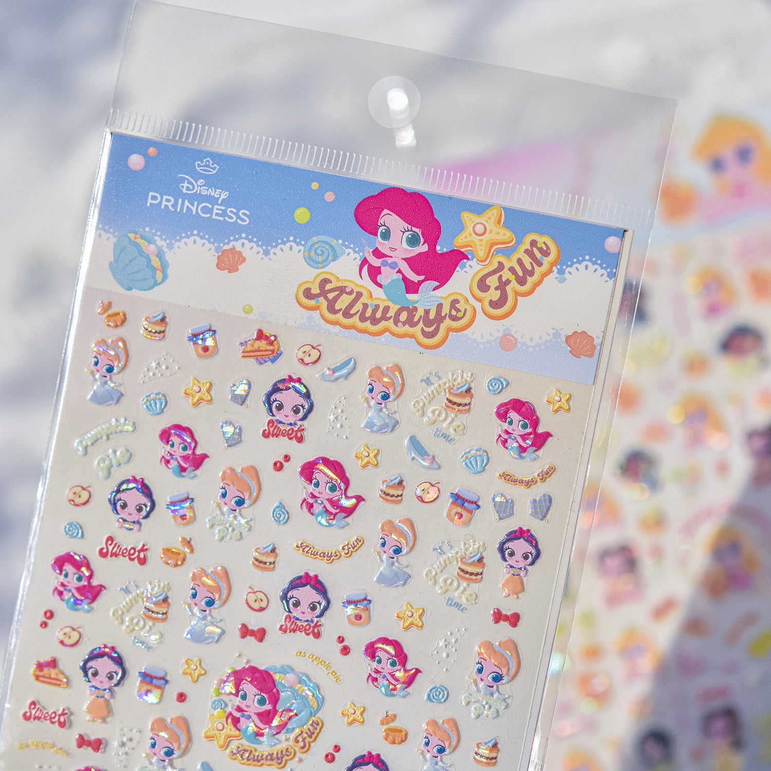 365nails: "디즈니 프린세스 Q버전 엠보 세트" – 네일 아트 스티커