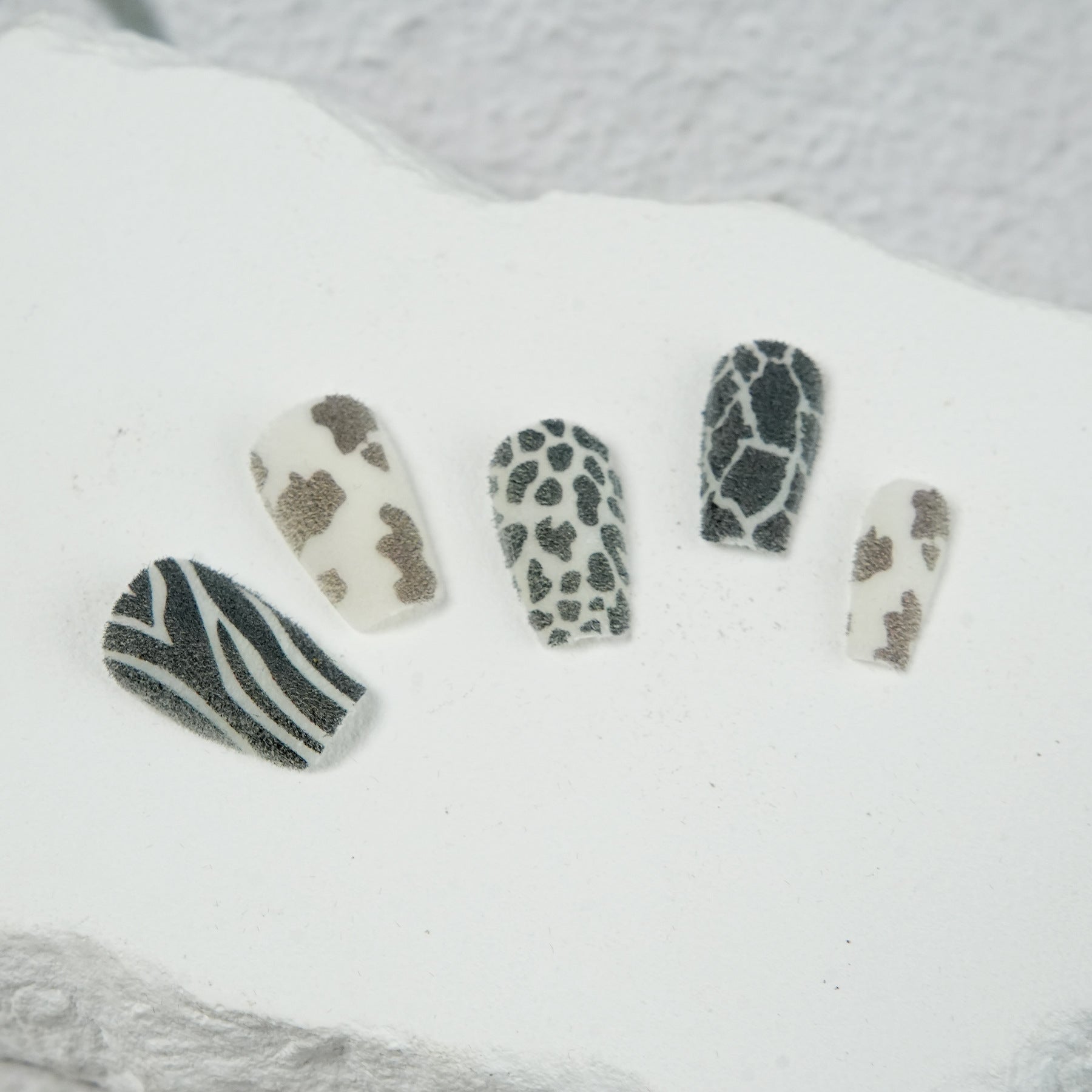 Wild Whispers Collection: "Playful Paws" – Short Square Press-On Nails