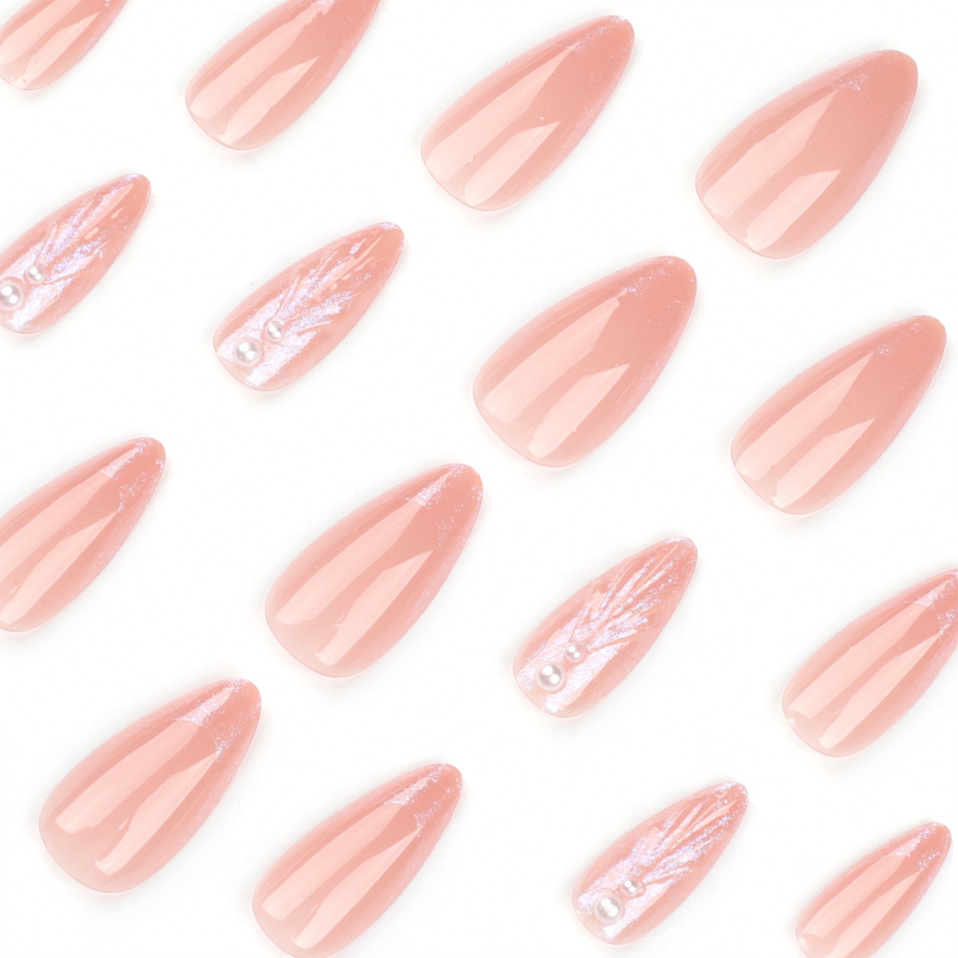 hot-selling three-dimensional shell  pads wholesale  nude almond nail patch｜365nails