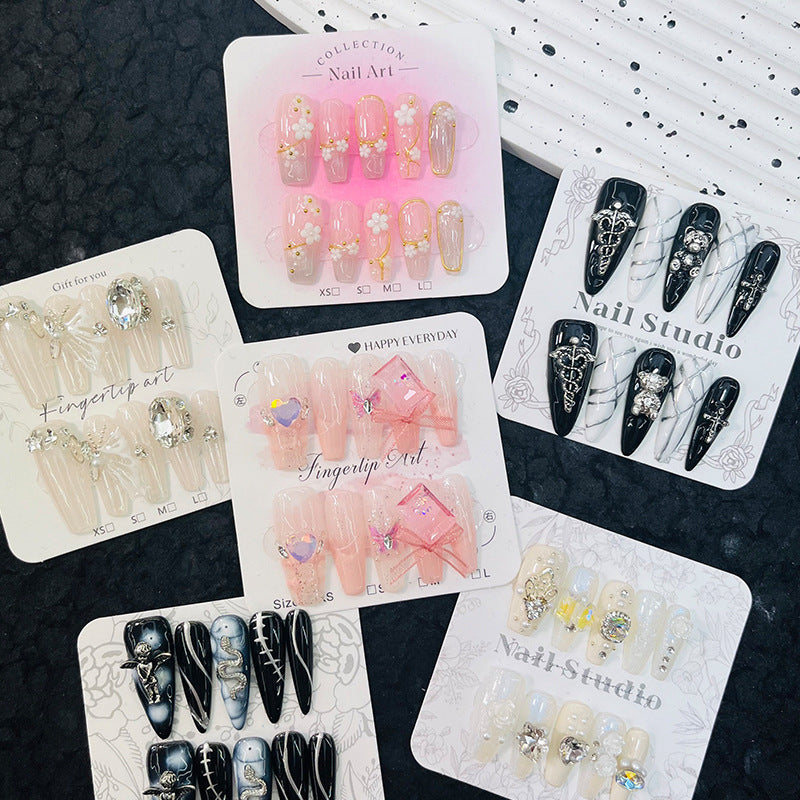 Soft Cotton Texture Press On Nail Display Cards (MOQ=50)
