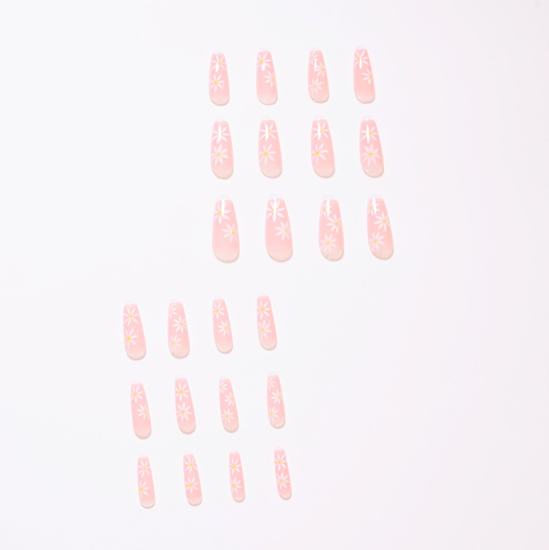 田園向日葵成品穿戴甲片｜365nails