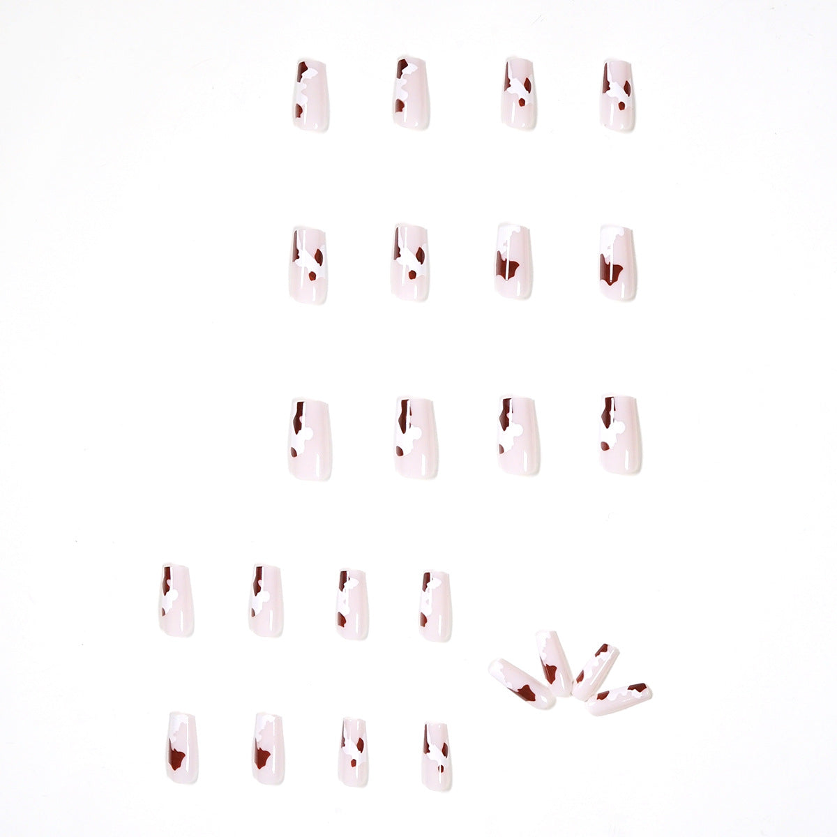 奶霜咖啡色成品穿戴甲（可拆卸）｜365nails