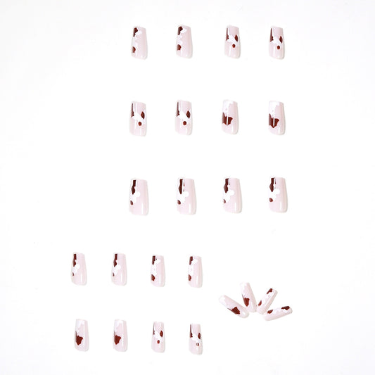 Cream Coffee Press on  Finished Fake Nail Nail  Removable Nail  Nail  Removable Nail｜365nails