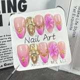 Uñas postizas hechas a mano, con grabado tridimensional, efecto hielo, con efecto almendra, venta al por mayor en fábrica | 365nails