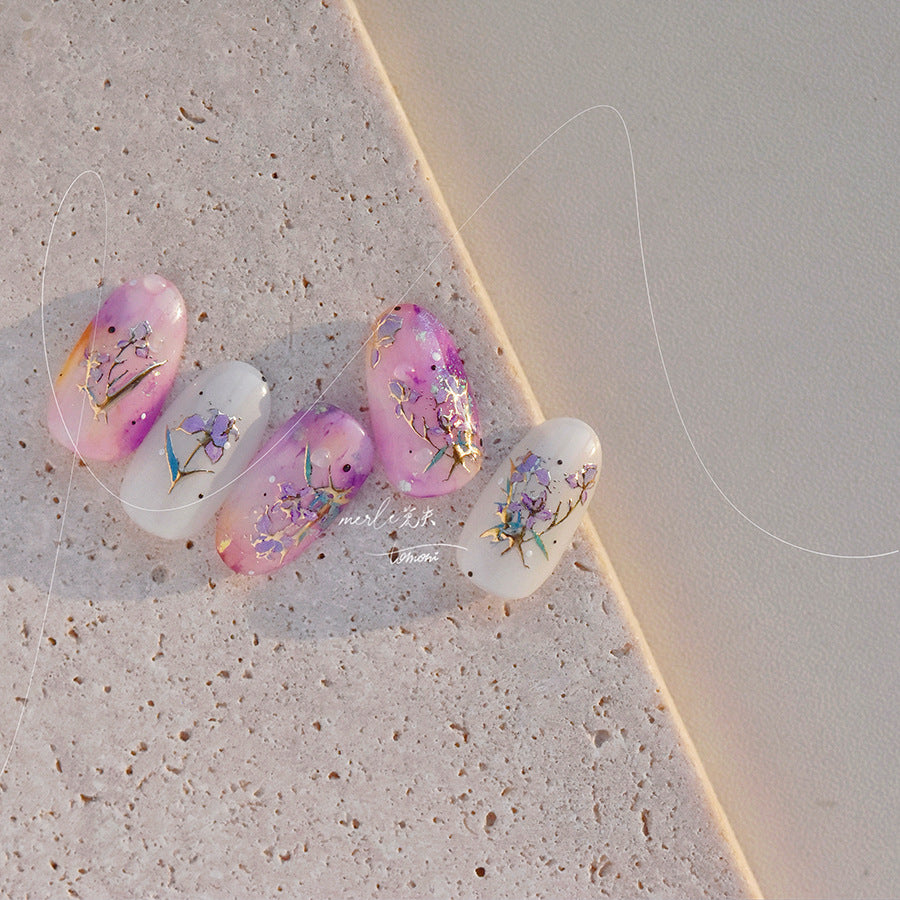 365nails: 全息鳶尾花 – 美甲貼紙