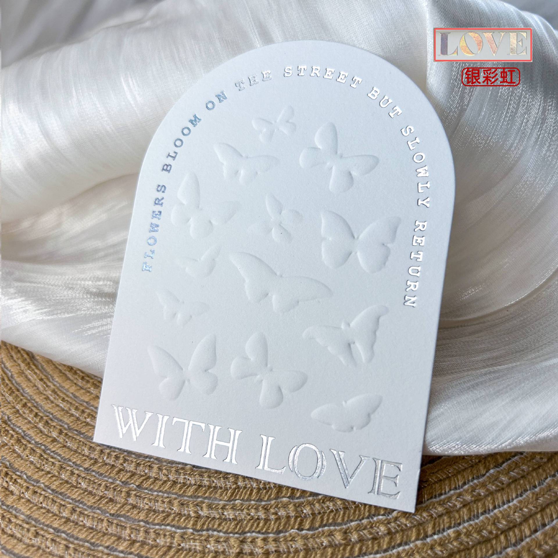 Embossed Gold Cotton Display Cards for Press On Nails (MOQ=50)