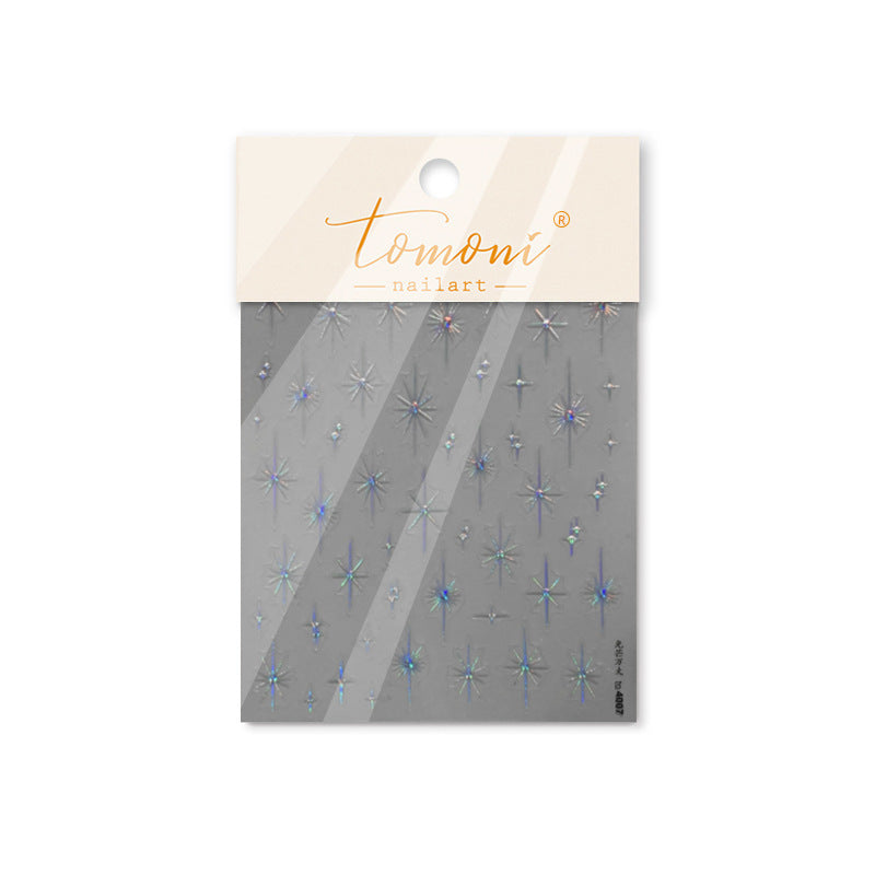 Starburst Collection: "Golden Radiance" – 3D Metallic Nail Sticker