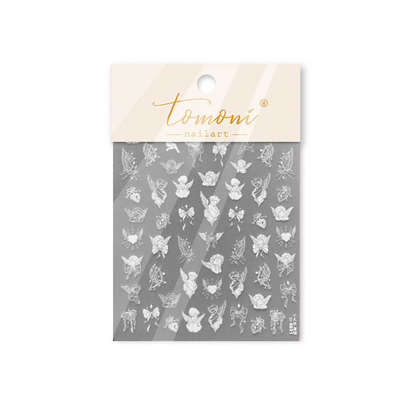 White Celestial Butterfly – 5D Embossed Ethereal Flutter Set