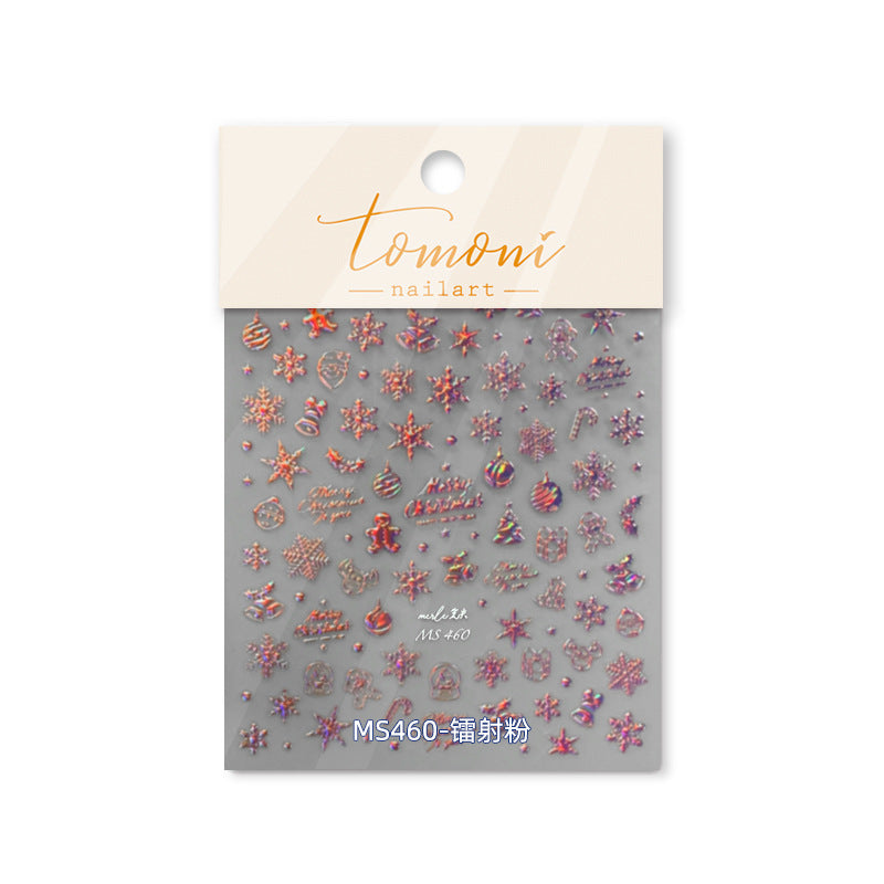 Holographic Pink Christmas – Festive Iridescent Nail Art Set
