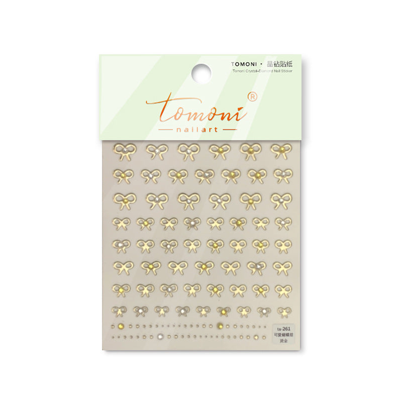 Jelly Crystal Bows – Minimalist Nail Art Set