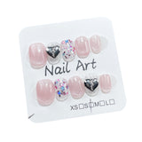 Uñas postizas de ojo de gato sencillas y hechas a mano, pegatinas para uñas cortas y pequeñas, frescas y veraniegas | 365nails