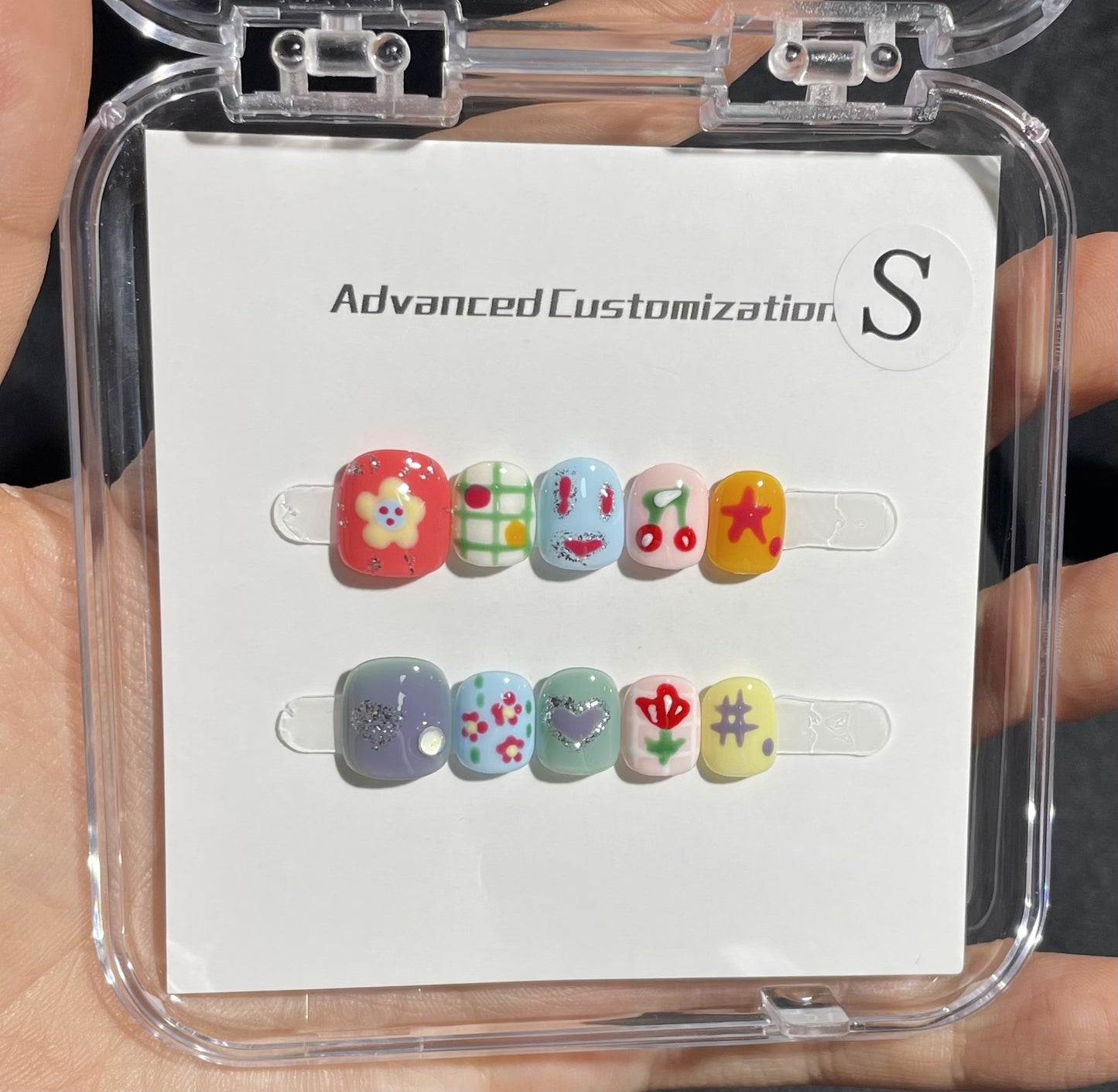 Sweet Cartoon Candy Kids Press On Nails Assorted Set