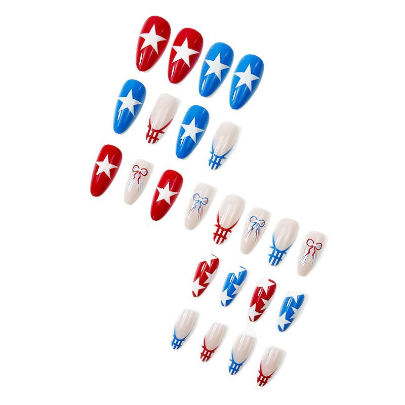 365nails: "Patriotic Plaid"