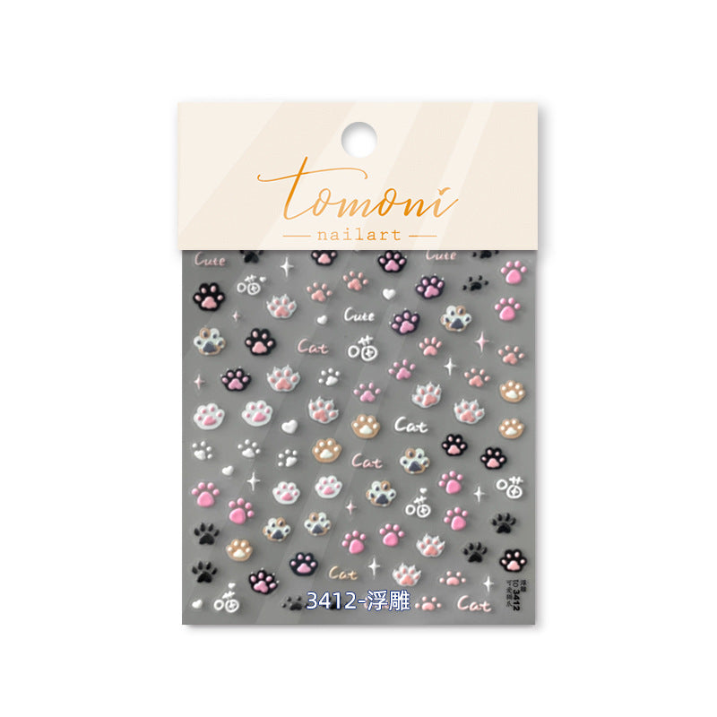 Jelly Cat Paws – Cute Pet Nail Art Stickers